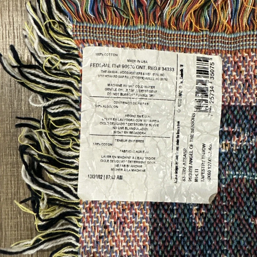 Angels of the SEASONS Tapestry Throw New ‎ Washable artist Cindy Shamp made USA
